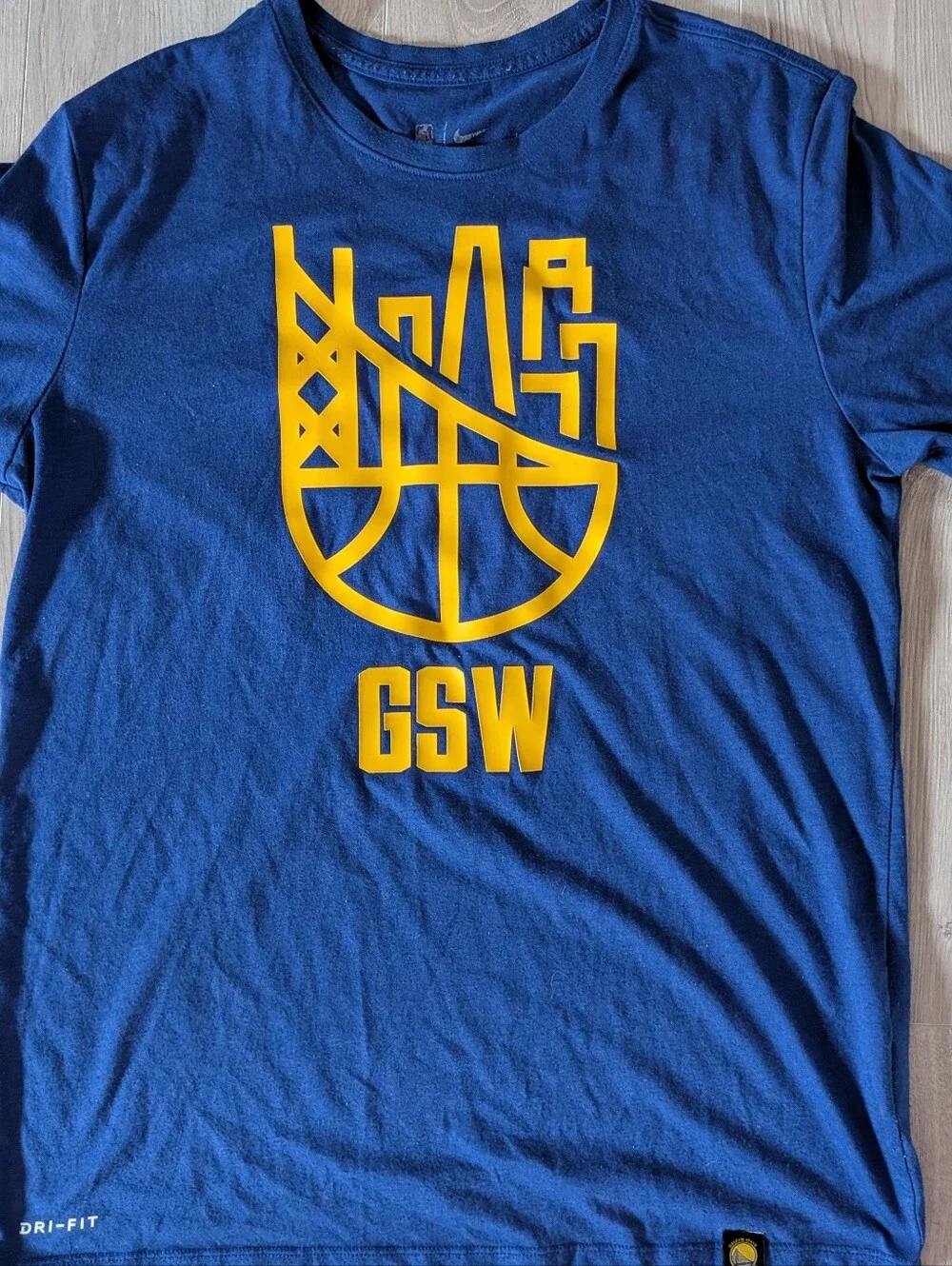 Nike Golden State Warriors GSW Blue Dri-Fit T-Shirt
